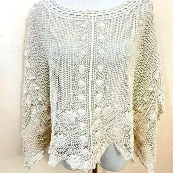 NWT Sparrow By Anthropologie Crochet Poncho XS/Small MSRP $118 - Picture 2 of 13